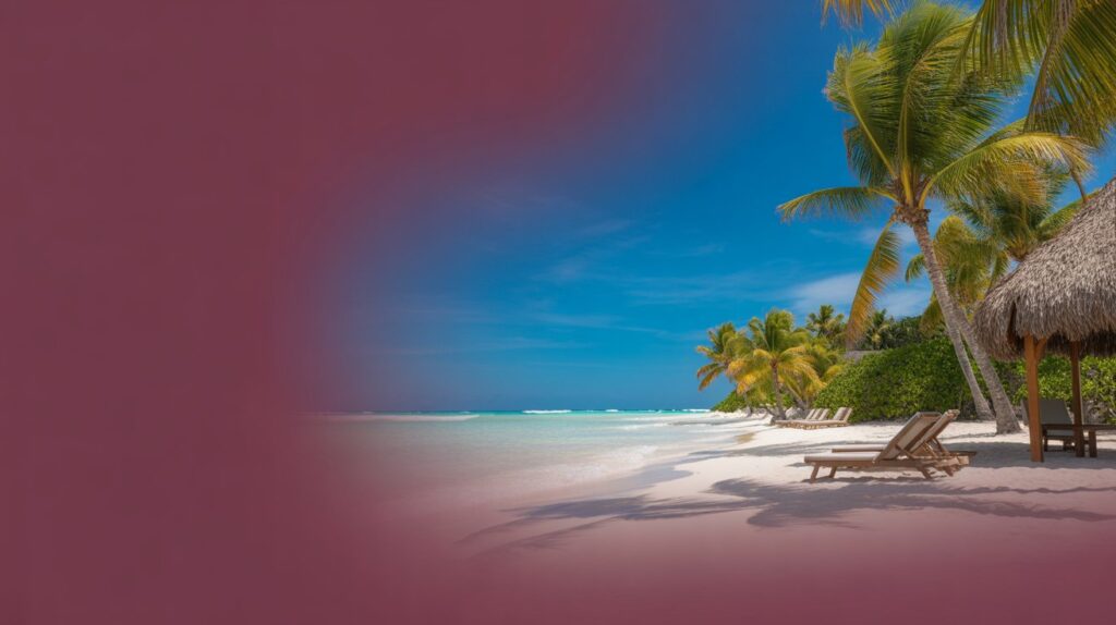 Tropical beach at sunset, ideal for a honeymoon